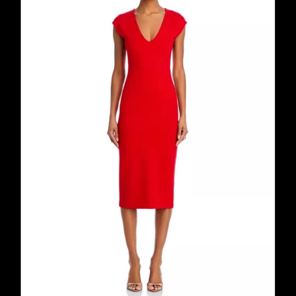 Aqua Red Ponte Dress
